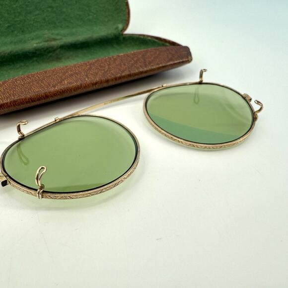 Vintage Ray Ban Bausch & Lomb 1/10 12K GF B&L Clip-on Sunglasses w/ Case - Picture 7 of 14
